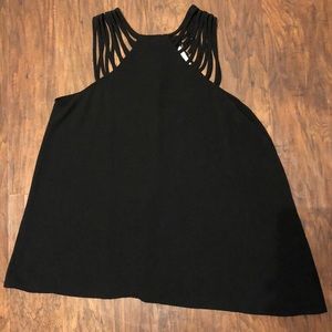 Cute flowy black tank top